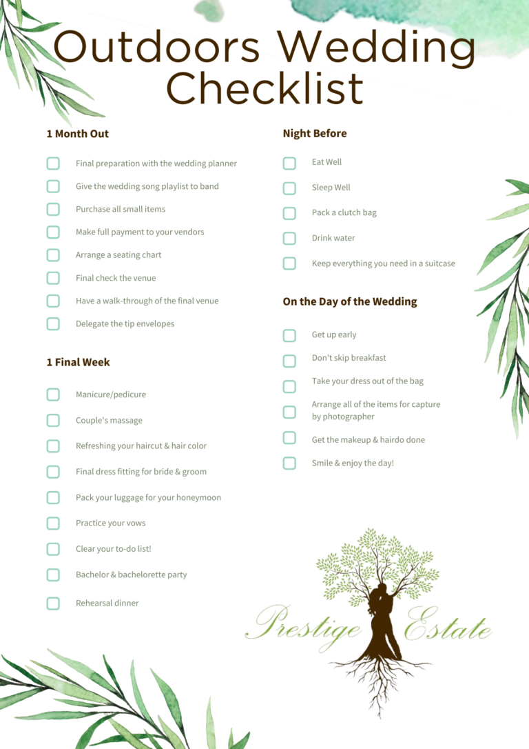 Miami Outdoors Wedding Planning Checklist
